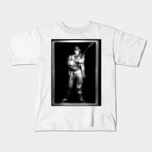 SRV - Portrait - Black and White Kids T-Shirt